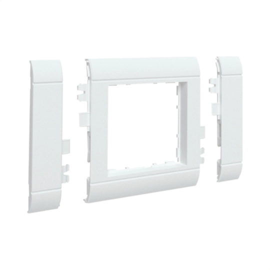 Gerä­te­einbau mit Rahmen­blende modular 50 x 50 mm Gerä­te­einbau | Hager DE