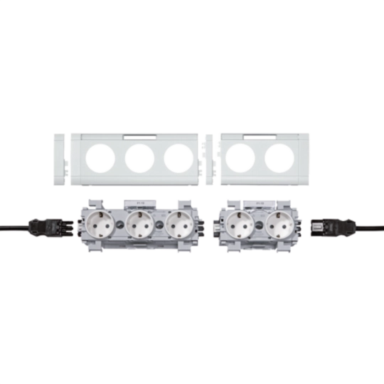 Kanalsteck­do­sen, Modu­la­r­blenden und Anschluss­zu­behör Gerä­te­einbau | Hager DE