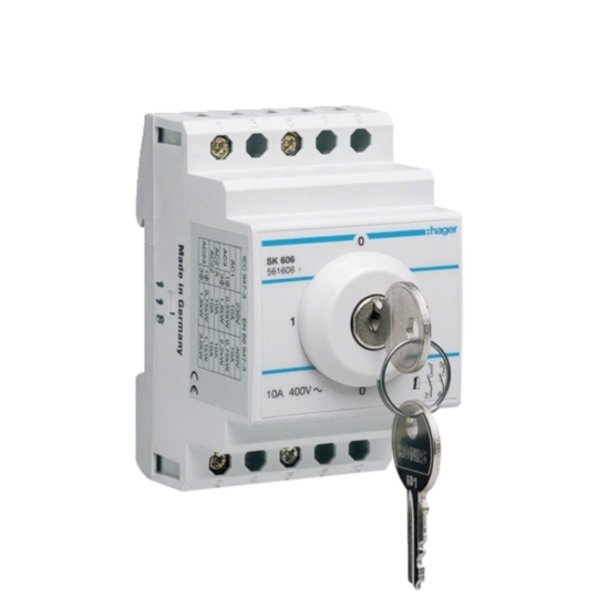 Umschal­ter, Schlüs­selschalter und Zubehör Schalt- und Melde­ge­räte | Hager DE