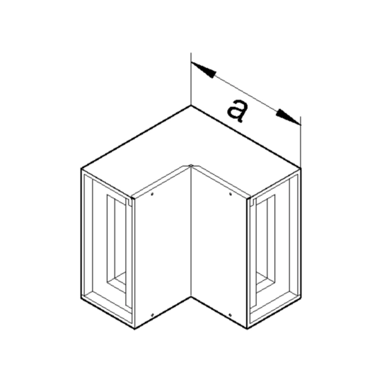 L6951VERZ - Inneneck zu Brandschutzkanal FWK 90 Funktionserhalt E60/E30 50x210mm verzinkt