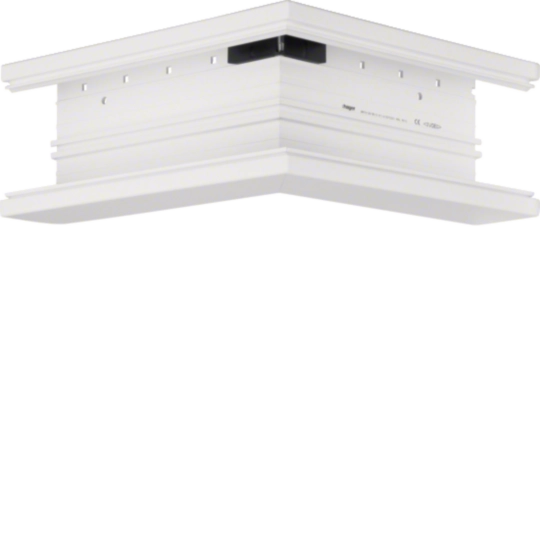 L87729010 - Außeneck aus Grundprofil zu Brüstungskanal BR 70x130mm aus PVC in reinweiß