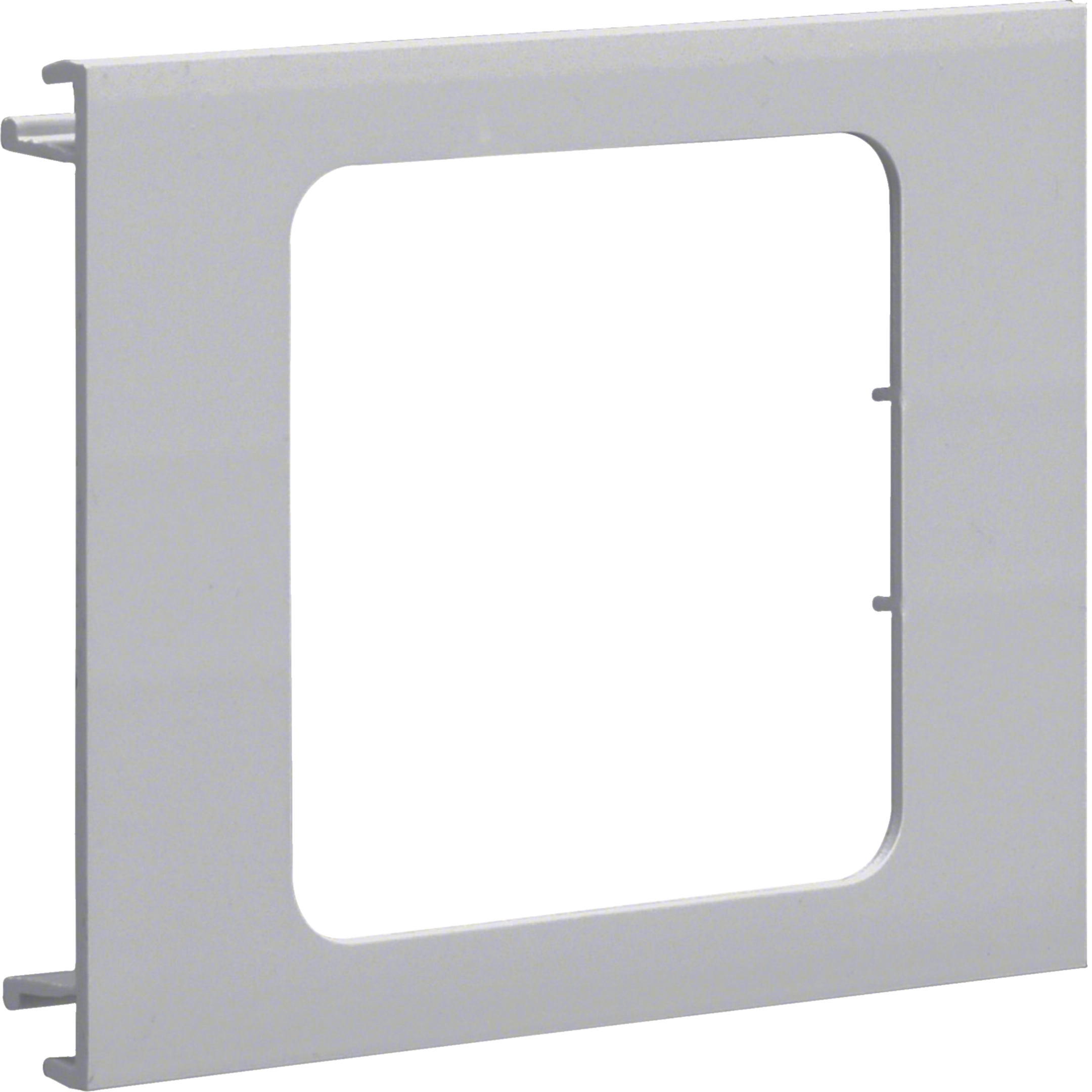 Blende 1-fach R7 für UP-Einsatz mit Rahmen PVC zu BR Oberteil 100mm lichtgrau