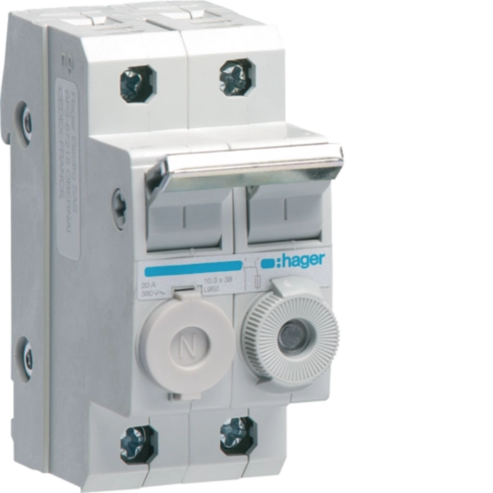 L95200 - Interruttore Portafusibile Combinato L38 10.3X38 Mm 1Polo+N 2 M. Din