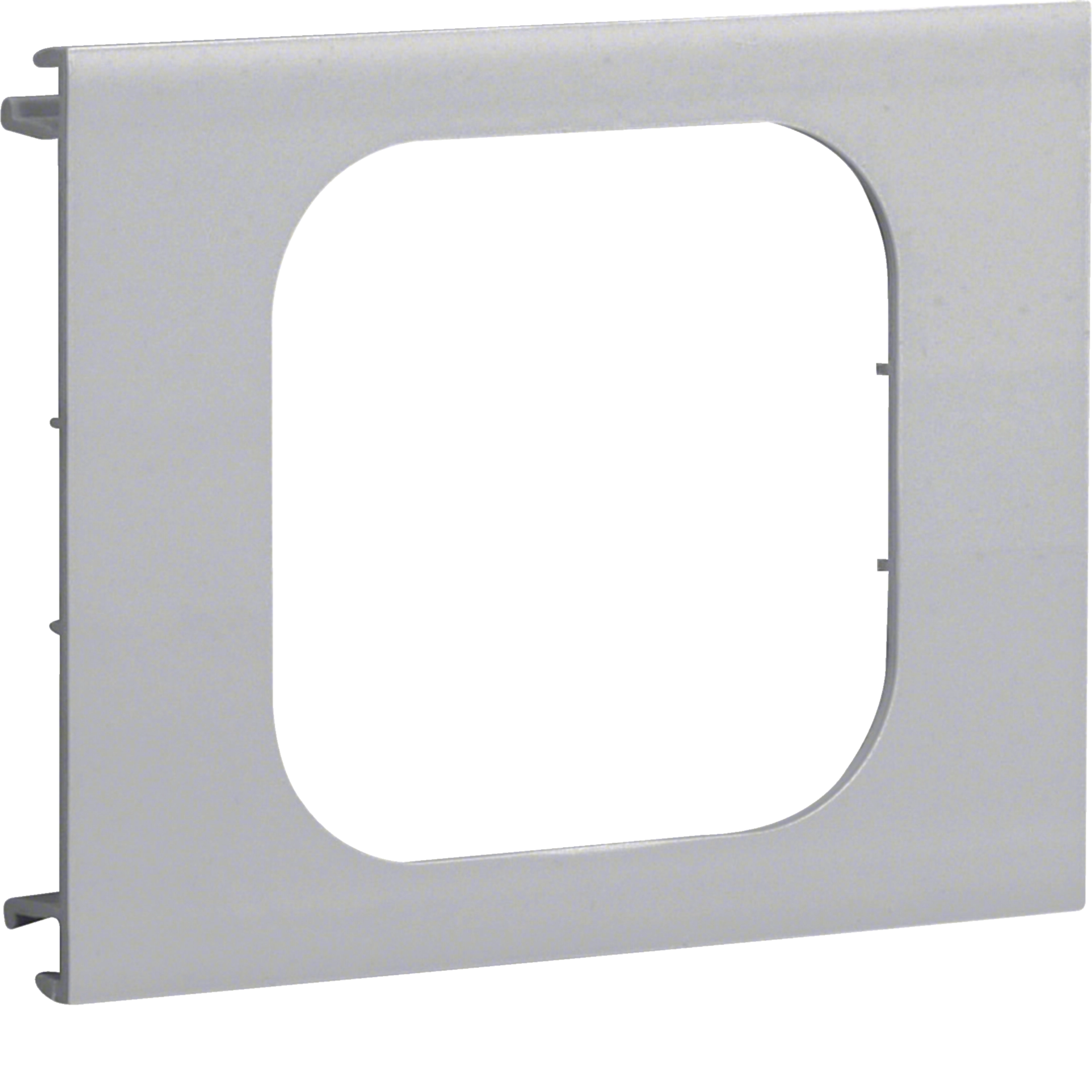 Blende 1-fach R18 für UP-Einsatz mit Rahmen PVC zu BR Oberteil 100mm lichtgrau