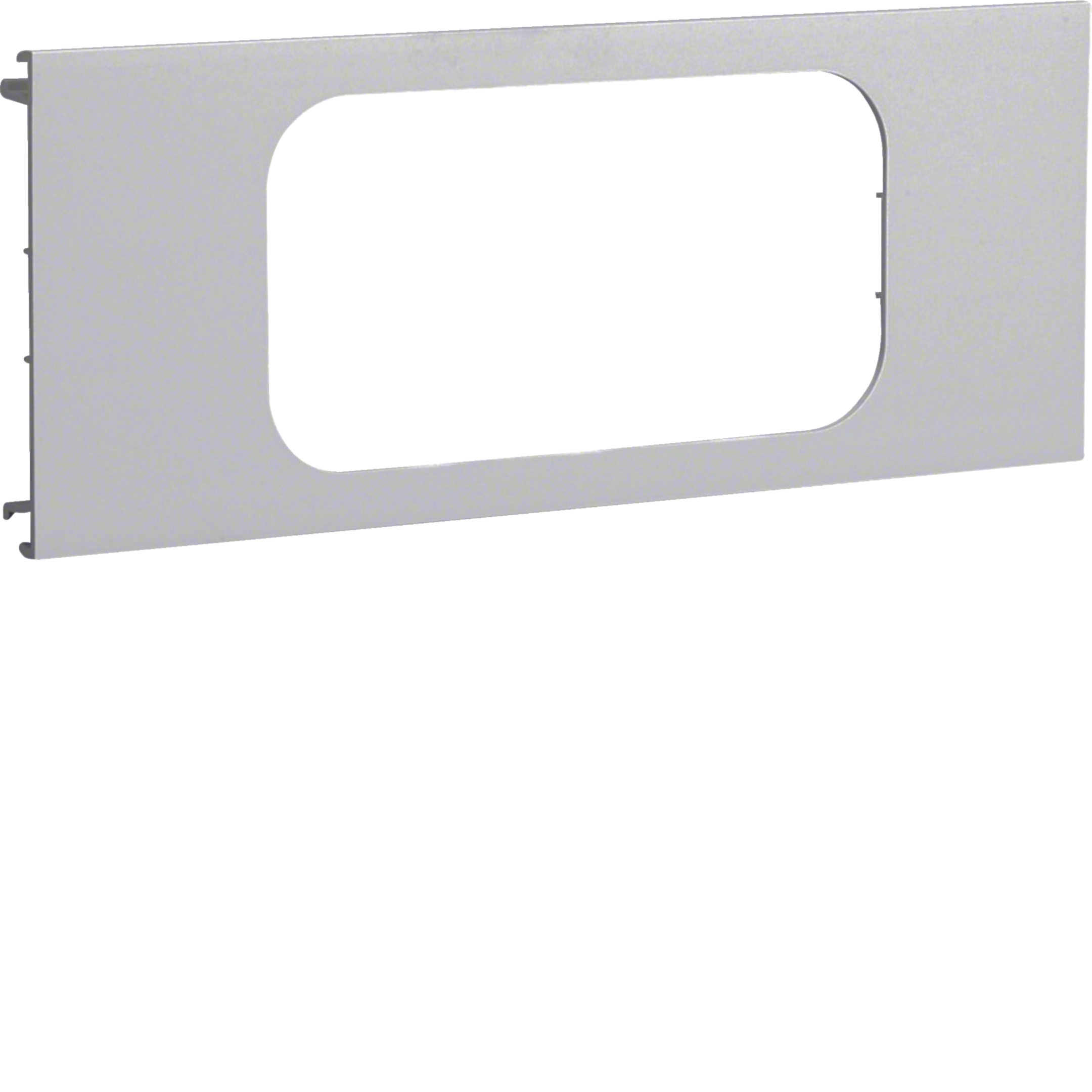 Blende 2-fach R18 für UP-Einsatz mit Rahmen PVC zu BR Oberteil 100mm lichtgrau