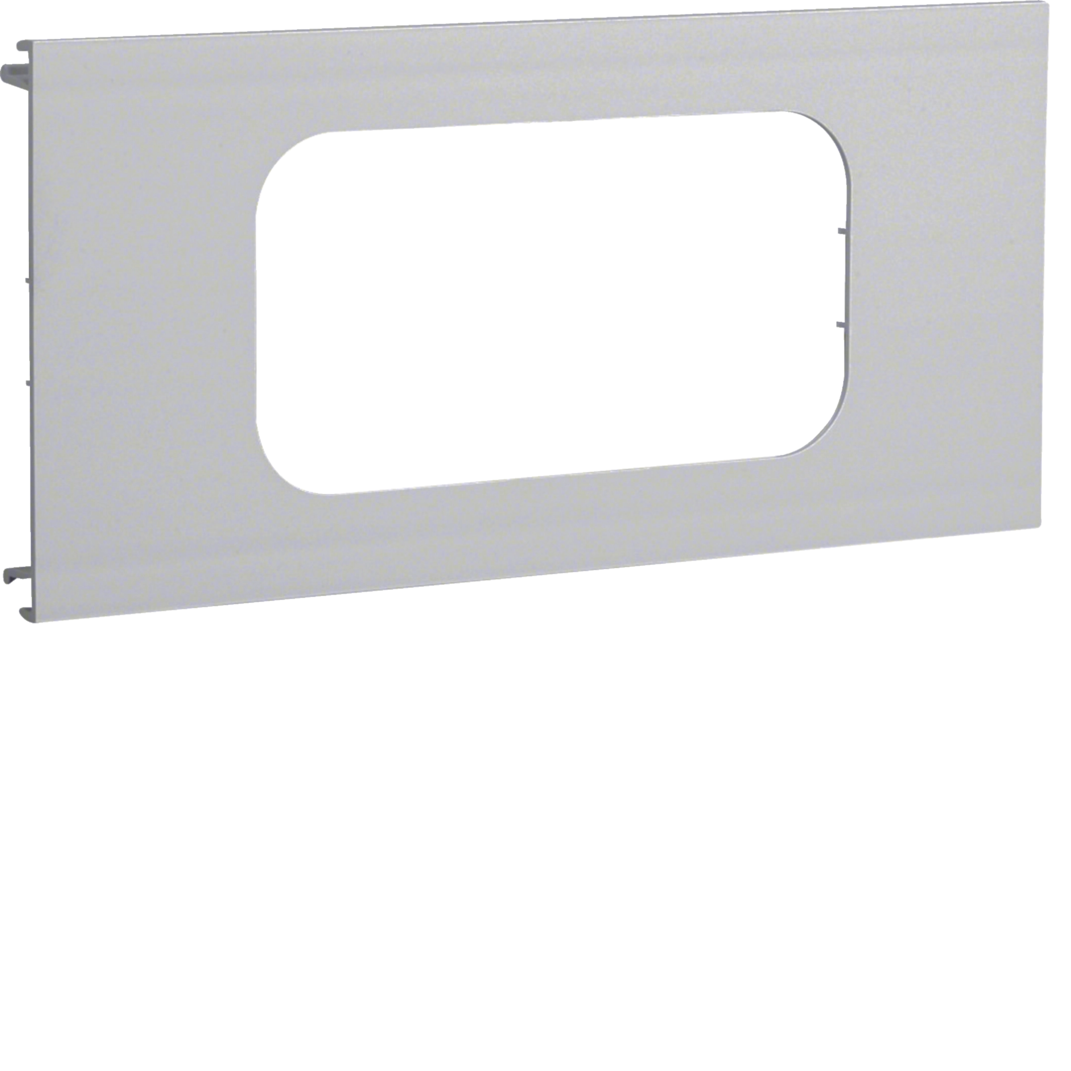 Blende 2-fach R18 für UP-Einsatz mit Rahmen PVC zu BR Oberteil 120mm lichtgrau