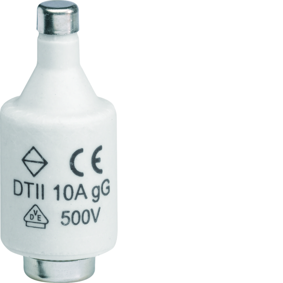 Olvadóbiztosító betét DII 10A gL/gG lomha (T)-jelleg 500V piros-színkód LE Hager