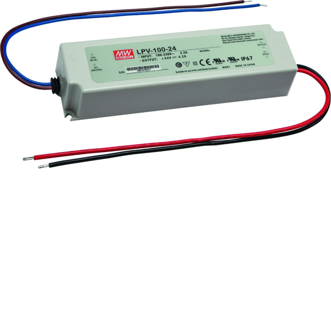 LED transzformátor szalaghoz 24V 100W műanyag SL Hager