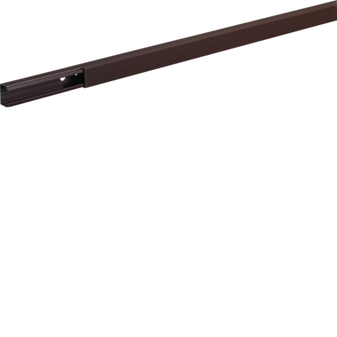 Vezetékcsatorna fedéllel műanyag 19mm x 18mm x 2000mm barna kezeletlen LF Hager