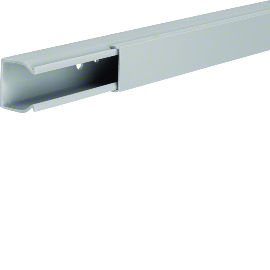 Vezetékcsatorna fedéllel műanyag 25mm x 25mm x 2000mm világosszürke kezeletlen LF Hager