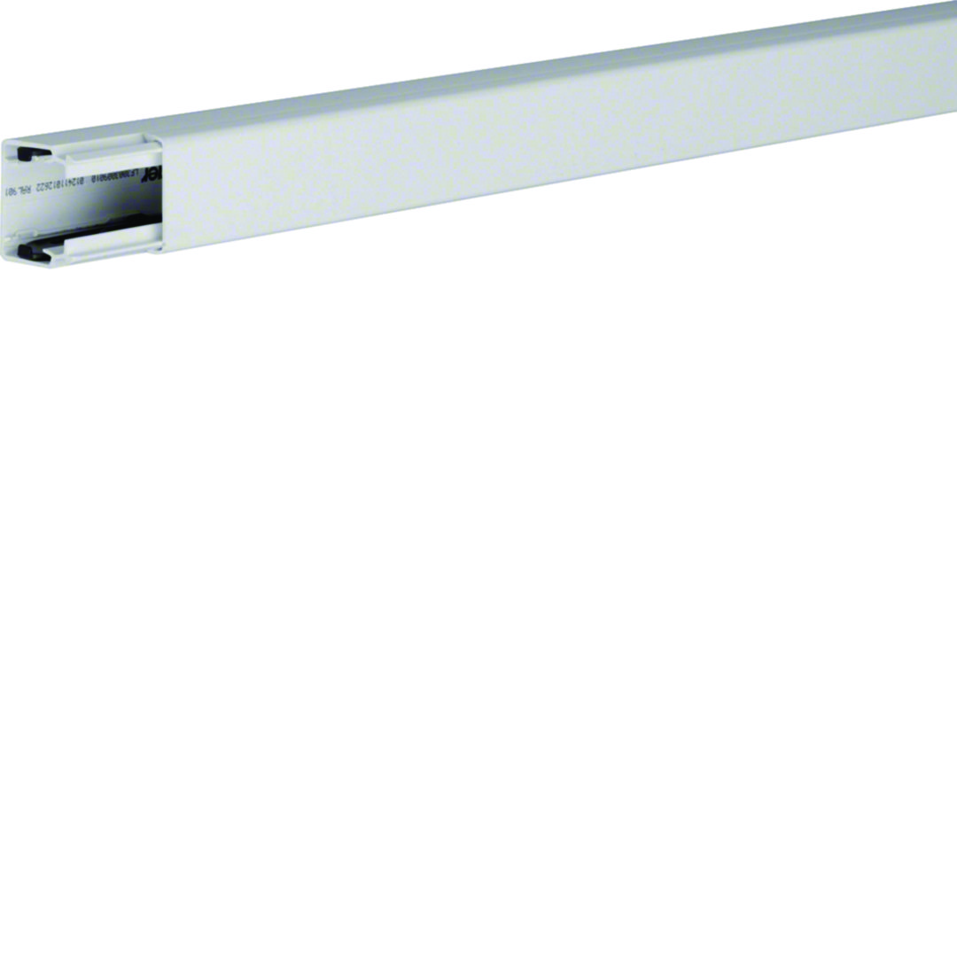 Vezetékcsatorna fedéllel műanyag 30mm x 30mm x 2000mm világosszürke kezeletlen LF Hager