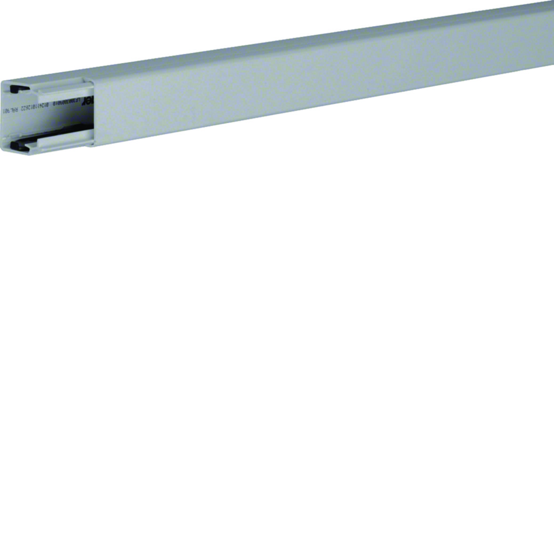 Vezetékcsatorna fedéllel műanyag 30mm x 30mm x 2000mm gránitszürke kezeletlen LF Hager
