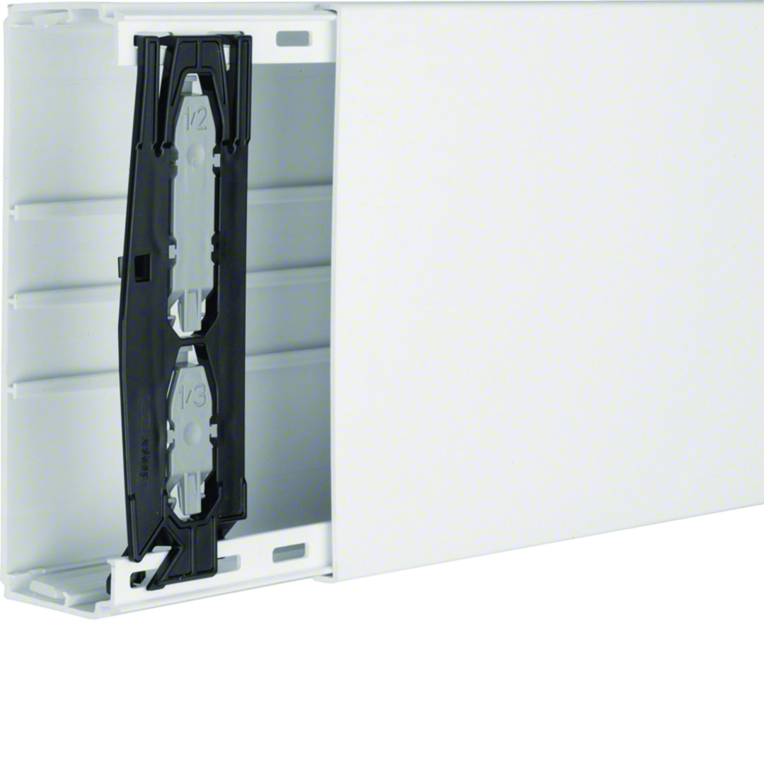 Vezetékcsatorna fedéllel műanyag 190mm x 60mm x 2000mm fehér kezeletlen LF Hager