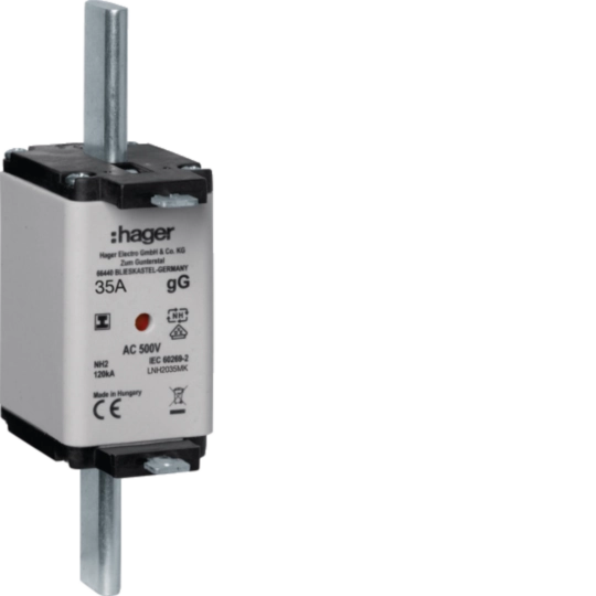 Sicherung NH2c gG AC500V 35A Kombikennmelder Grifflasche spannungsfrei