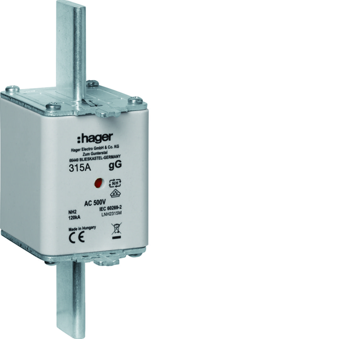 NH biztosítóbetét gG NH2 315A gL/gG (kábel-/készülékvédő) 500V AC 120kA LNH Hager