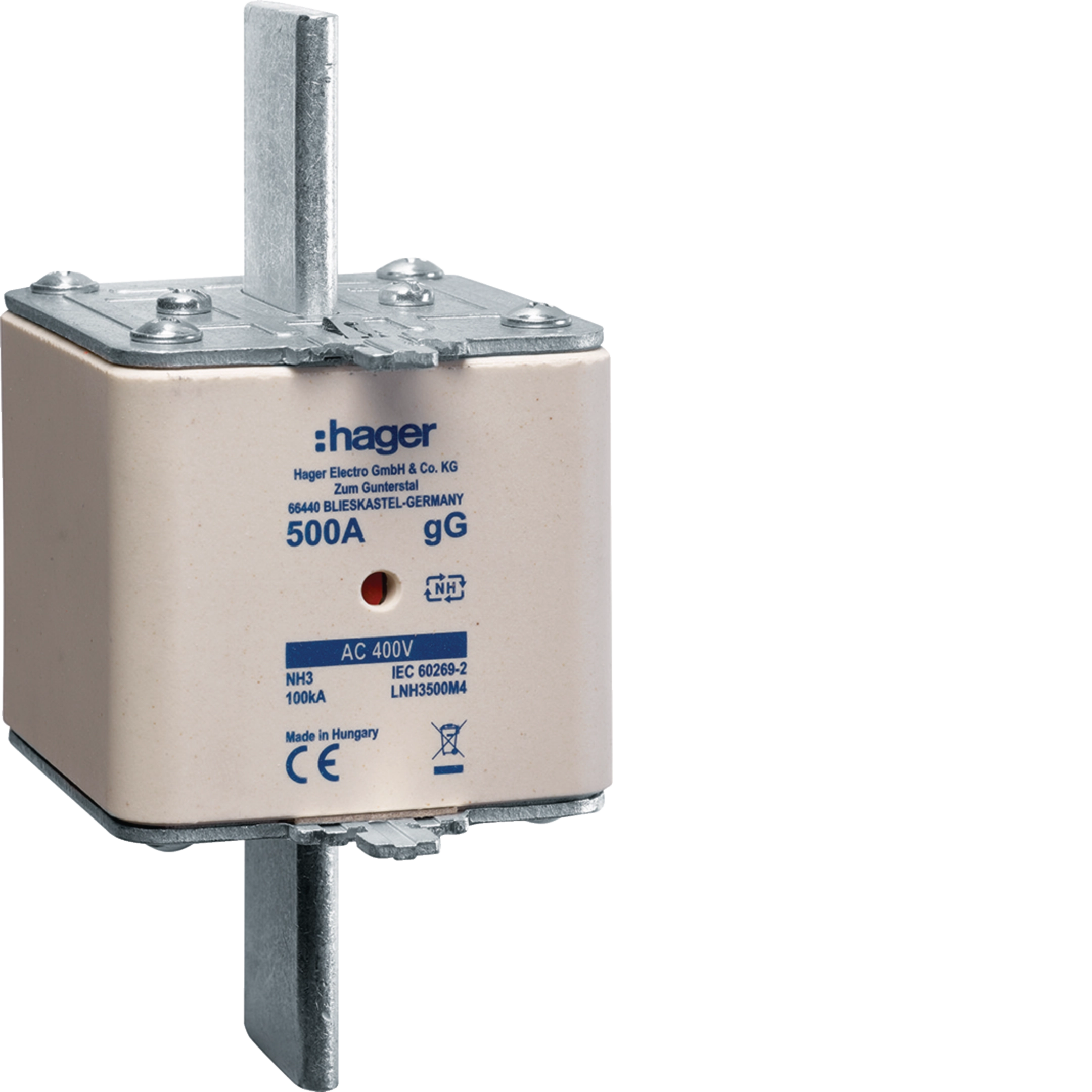 NHSicherungseinsatz NH3 gG 400V 500A • LNH3500M4 Hager