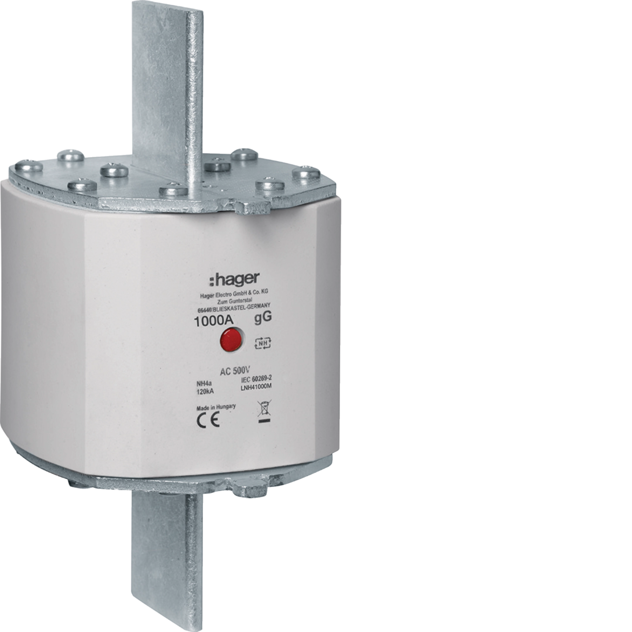 LNH41000M - Mespatroon NH4A 1000 A 500 V gG middenmelder