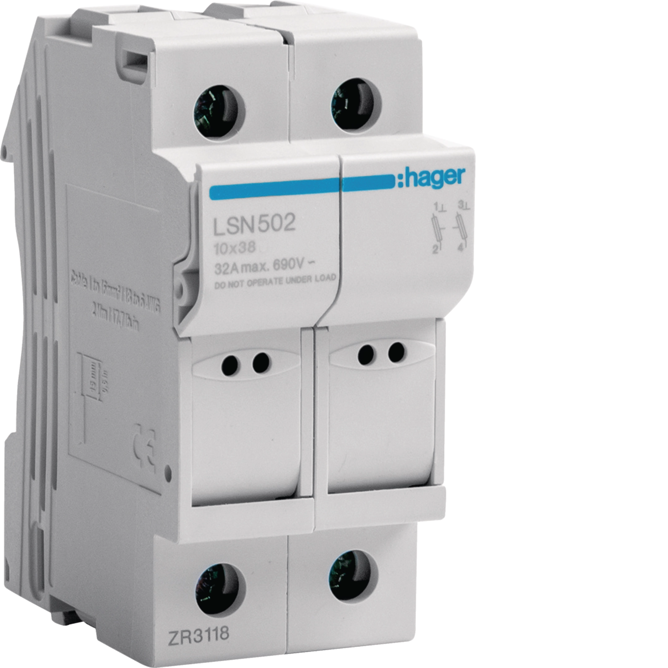 LSN502 - Corta-circuitos 2P 32A 400V L38 2M