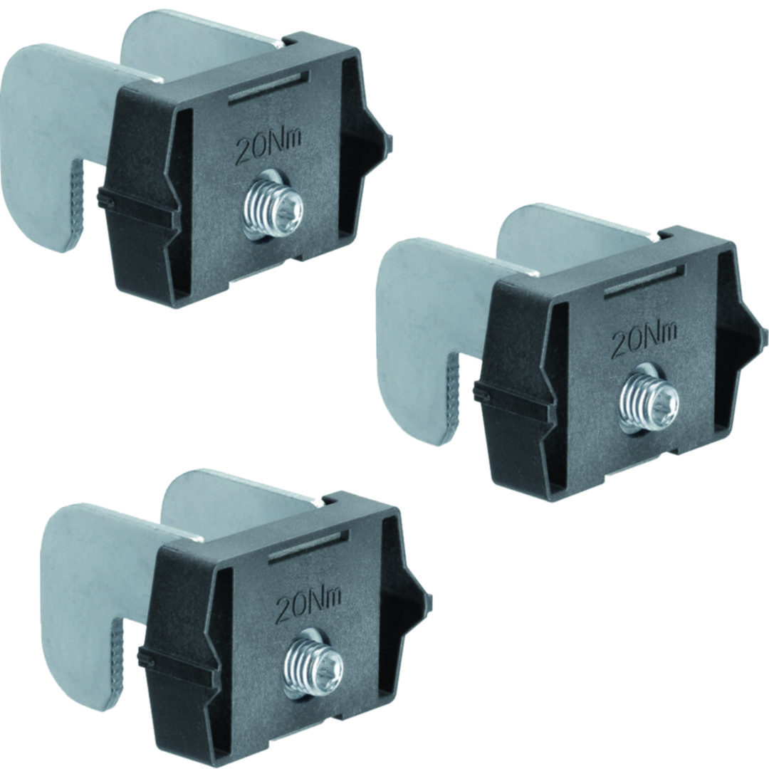 Gyüjtősínkapocs LV/NH1-3-hoz 5-10mm sínre (3db) lapos sín-hez 630A 5-10mm-va 100mm-sz LV Hager