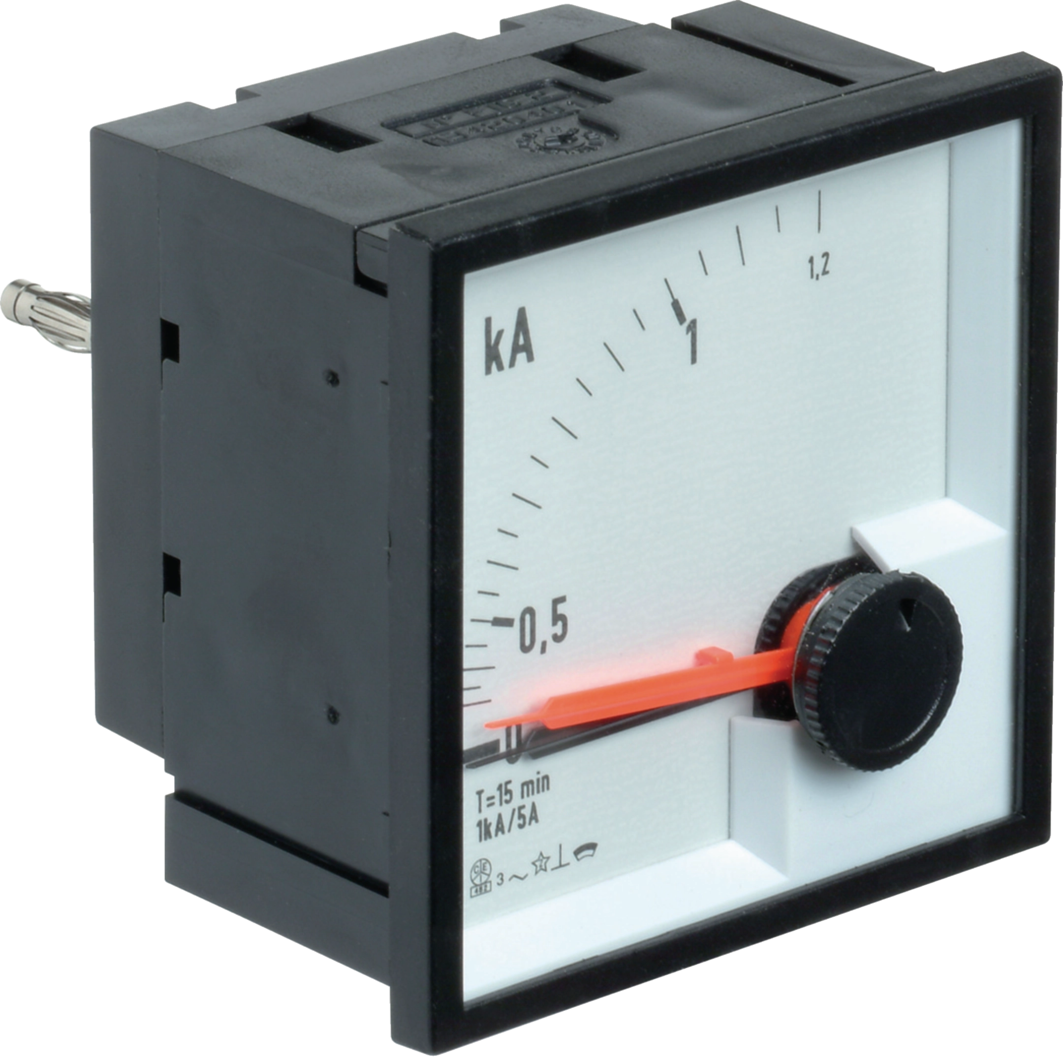 LVZMS250 - Ampèremètre bimétal INC Hager 250A enfichable 72×72mm classe 3 intégration 15min