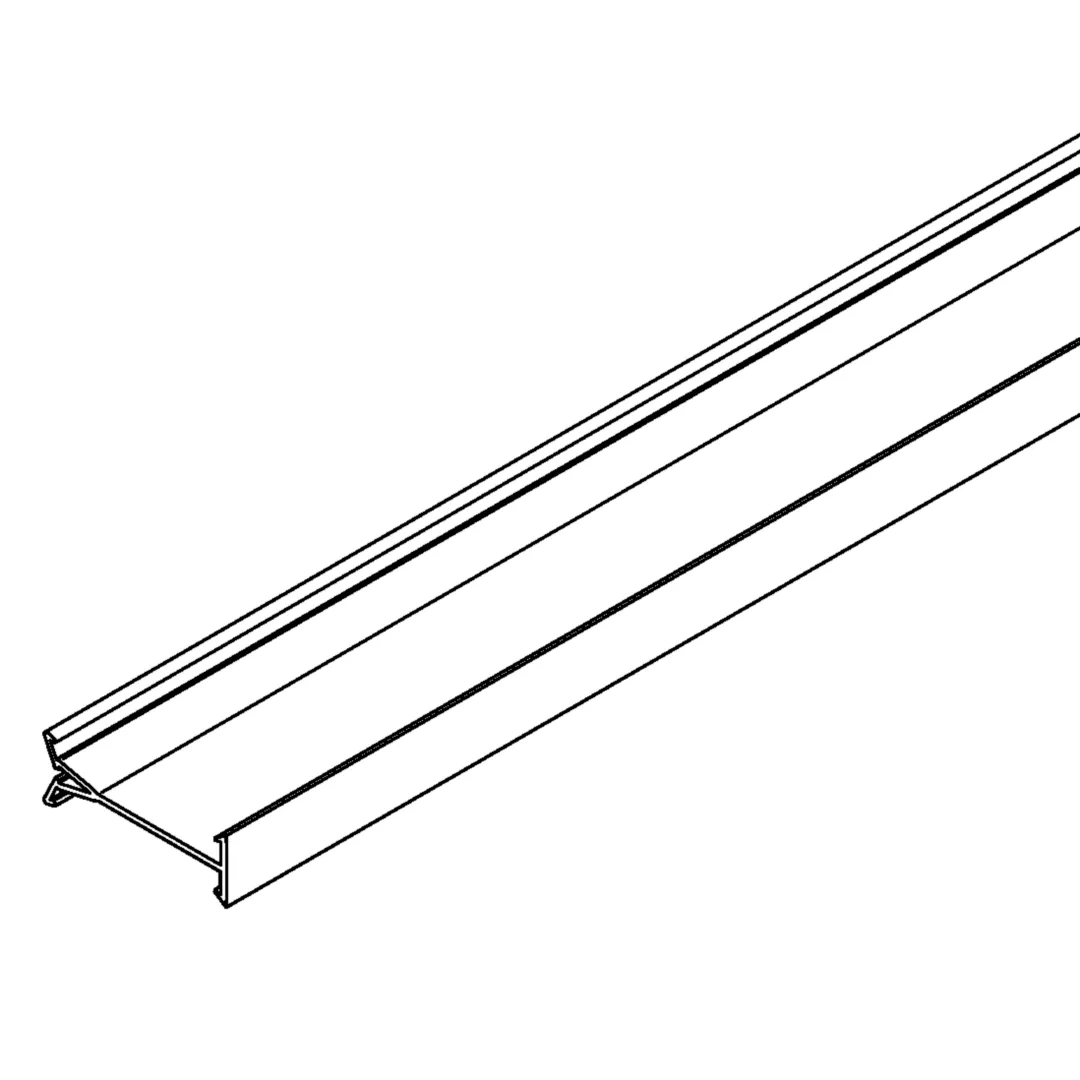 M2024 - Mellanvägg LF, 40mm, 2 m, PVC, ljusgrå