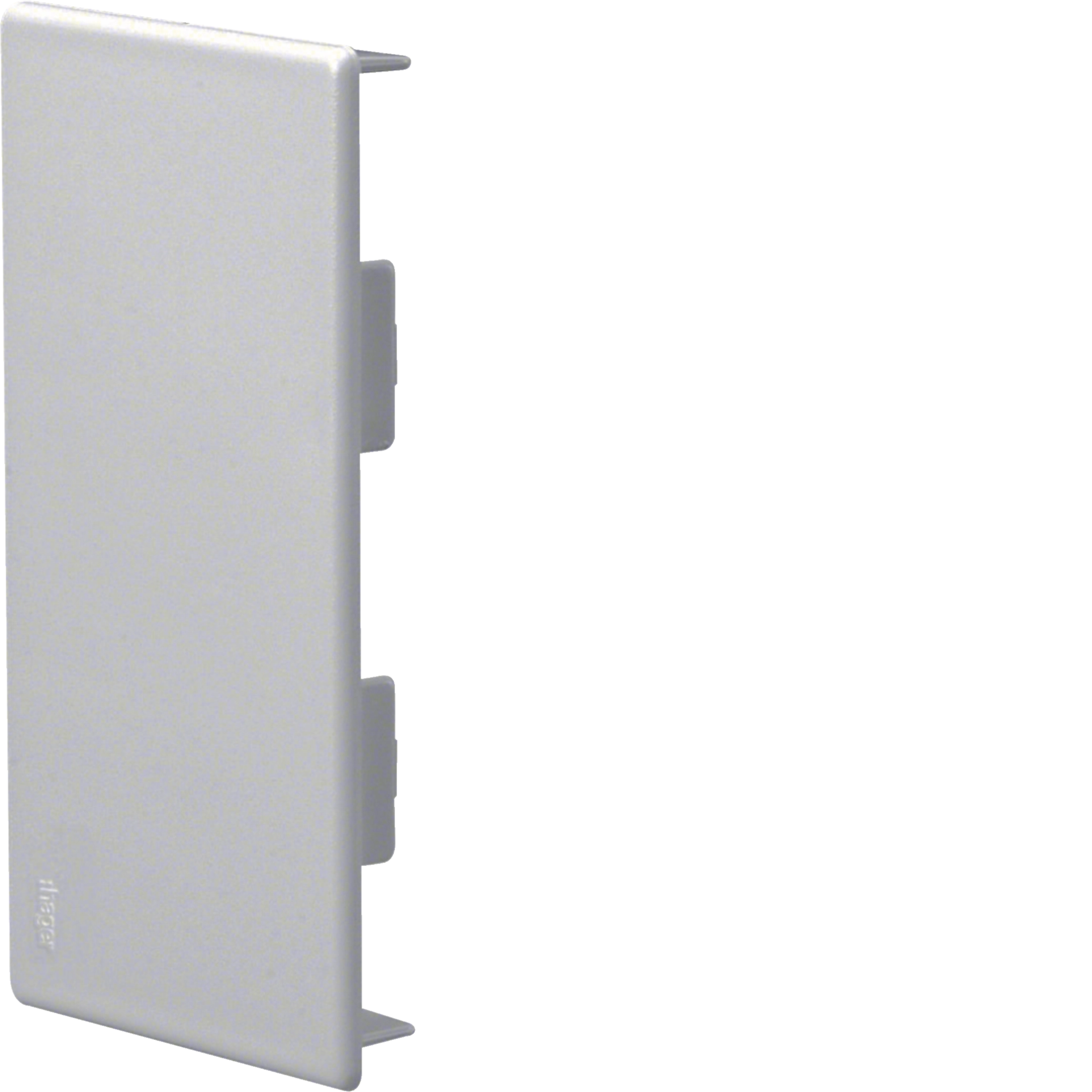 M55737035 - Endstück zu Brüstungskanal BR 70x130mm aus PVC in lichtgrau