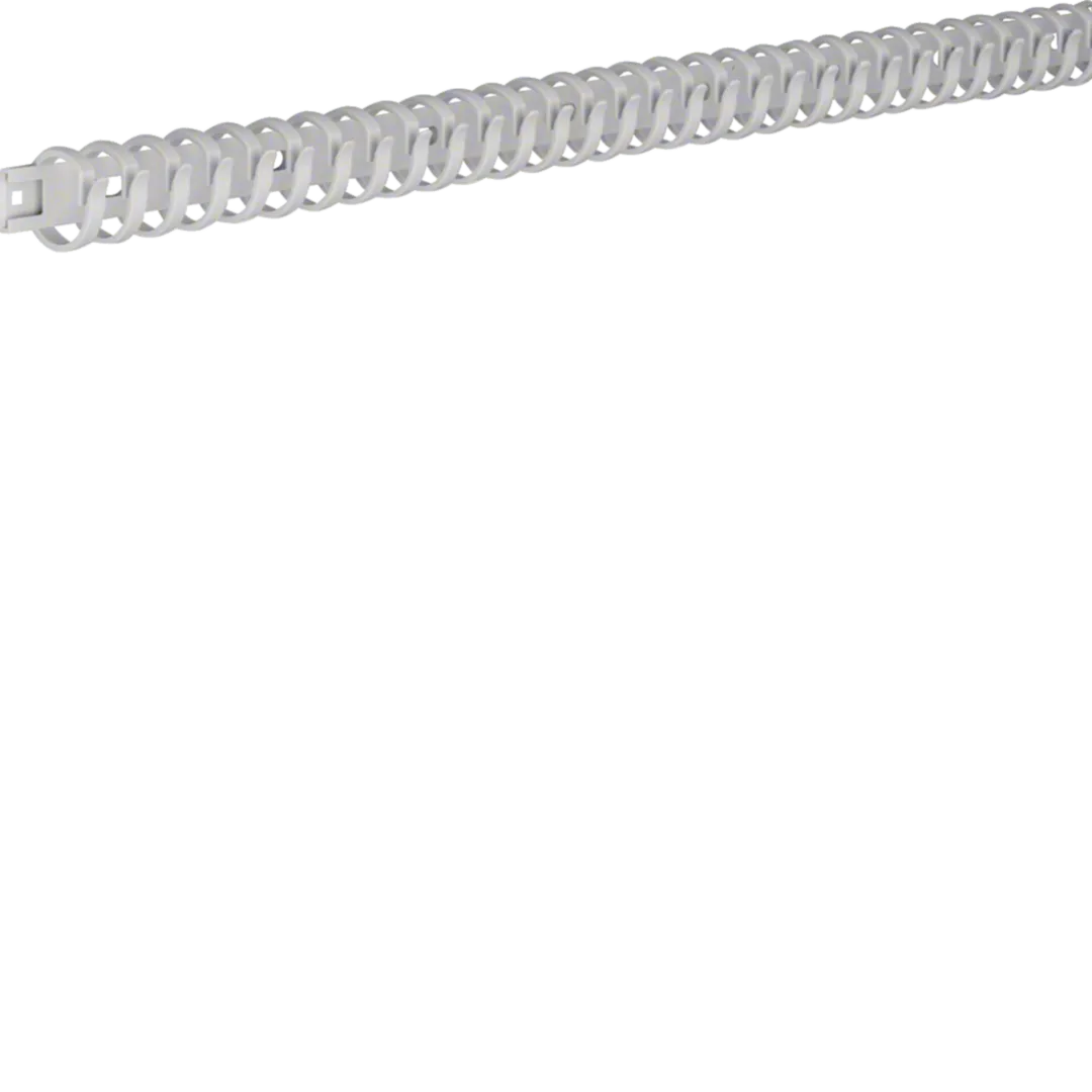 M5691 - Goulotte de câblage flexible Polyamide sans halogene 20mm L=0,5m gris clair