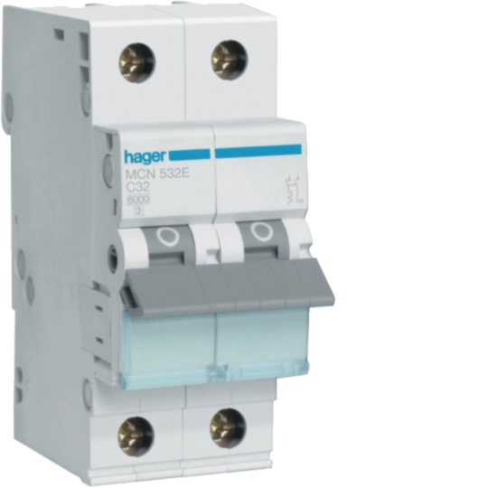 MCN532E - Installatieautomaat 1p+N 32 A C-karakteristiek 6 kA