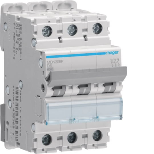 MDN306P - MCB 3P 6kA D-6A 3M