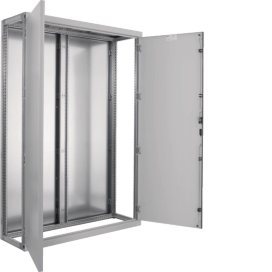 M-R1103020L - Armoire de stock IP40 1100x2000x300 tôle recouvrement flasque entrée RAL7035