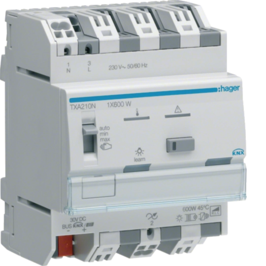 TXA210N - KNX universele zelflerende dimmer 1x 600 W
