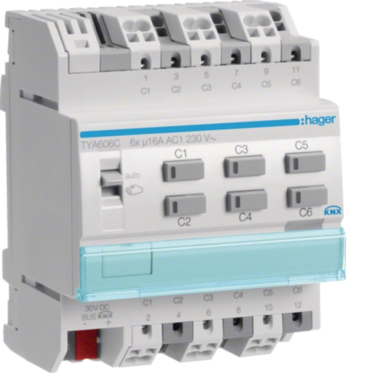 TYA606C - Módulo de 6 salidas, 16A