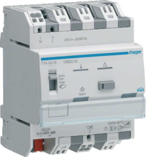 TYA661B - KNX universele zelflerende dimmer 1x 600 W
