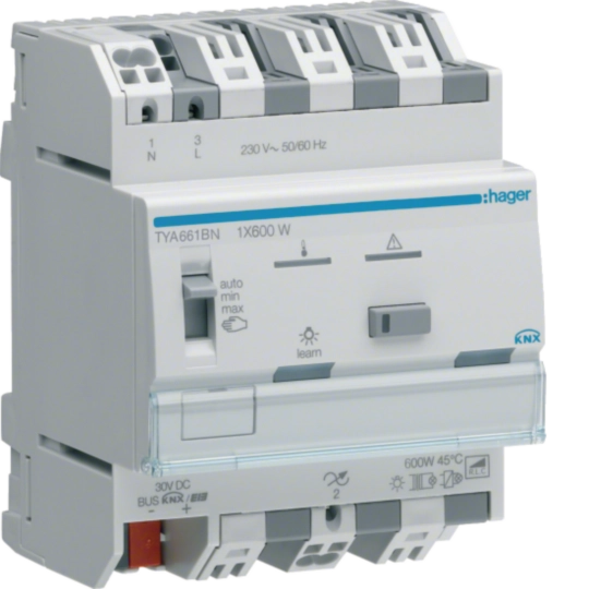 TYA661BN - Modulo TP KNX Plus dimmer 1 Out 600W 230V 4M