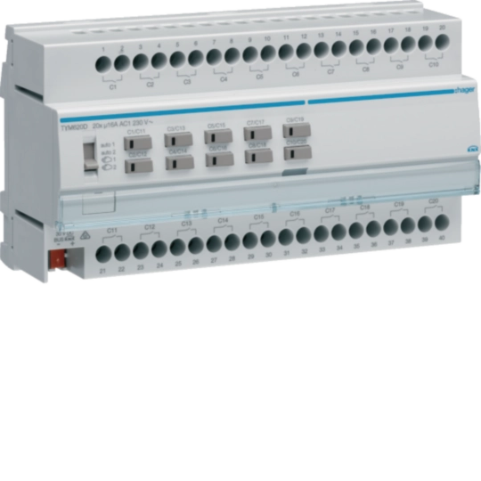 TYM620D - Modulo KNX+ 20 OUT 16A AC1 230V C-LOAD 10M