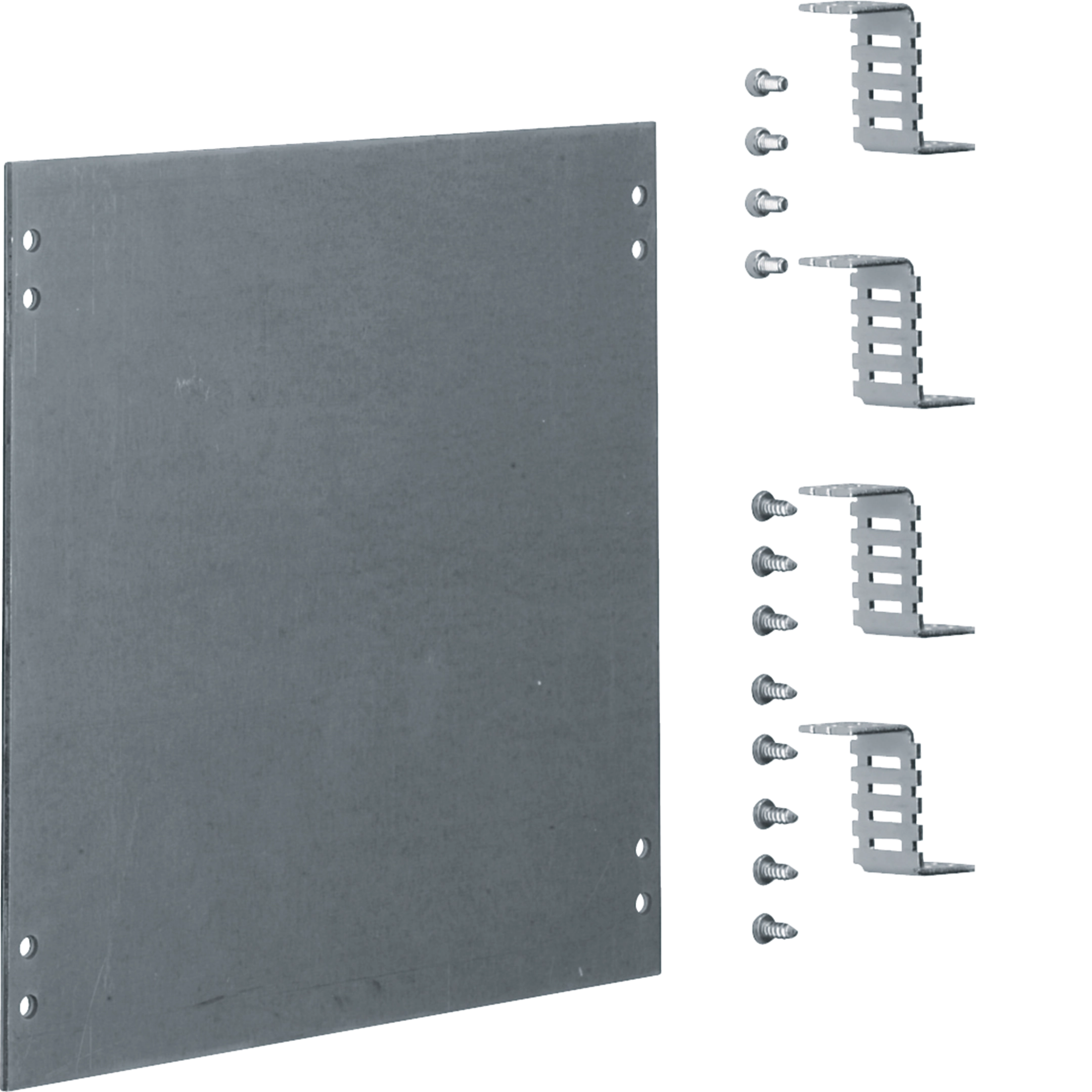 Montageplatte, univers, 197 x 203,5mm, mit Absenkbügel