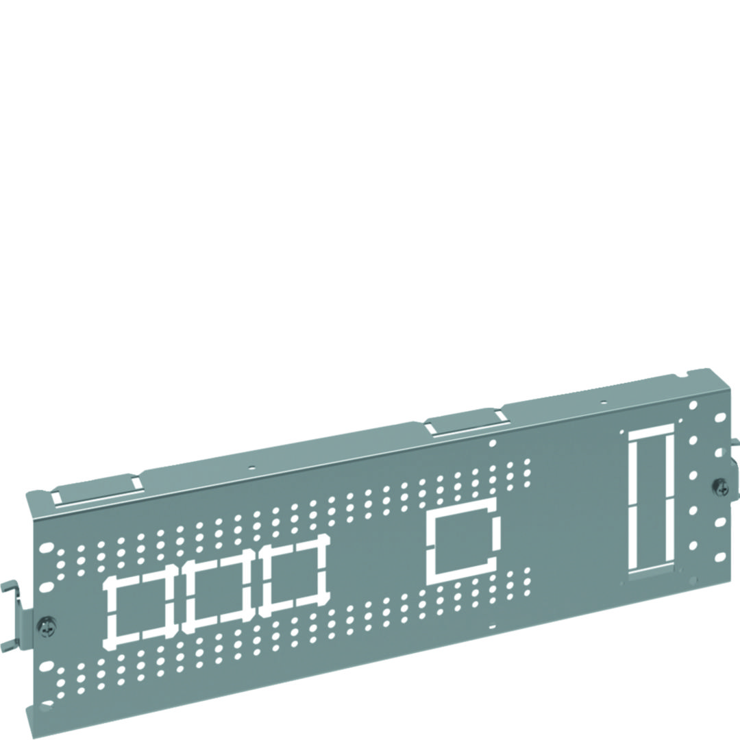 Elválasztólemez oldalsó teli 2b forma 140mm x 40mm acél galvanizált  csatlakozónyílásokkal QuadroEvo Hager