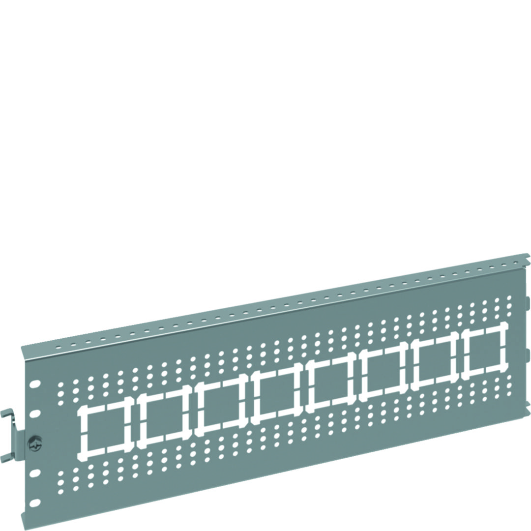 Elválasztólemez hátsó oldalsó 2b forma 144mm x 30mm acél galvanizált  csatlakozónyílásokkal QuadroEvo Hager