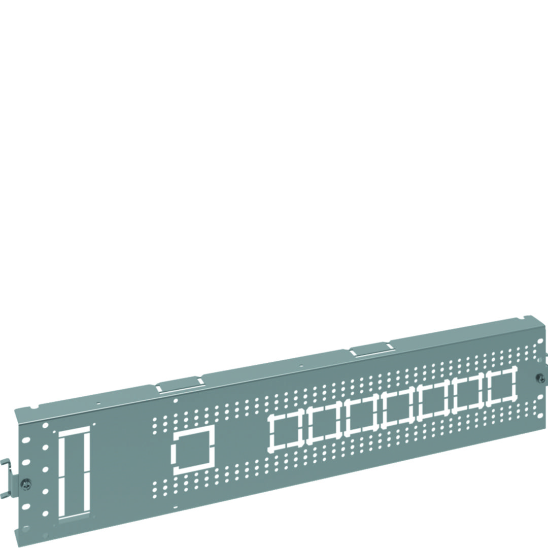Elválasztólemez oldalsó teli 2b forma 140mm x 40mm acél galvanizált  csatlakozónyílásokkal QuadroEvo Hager