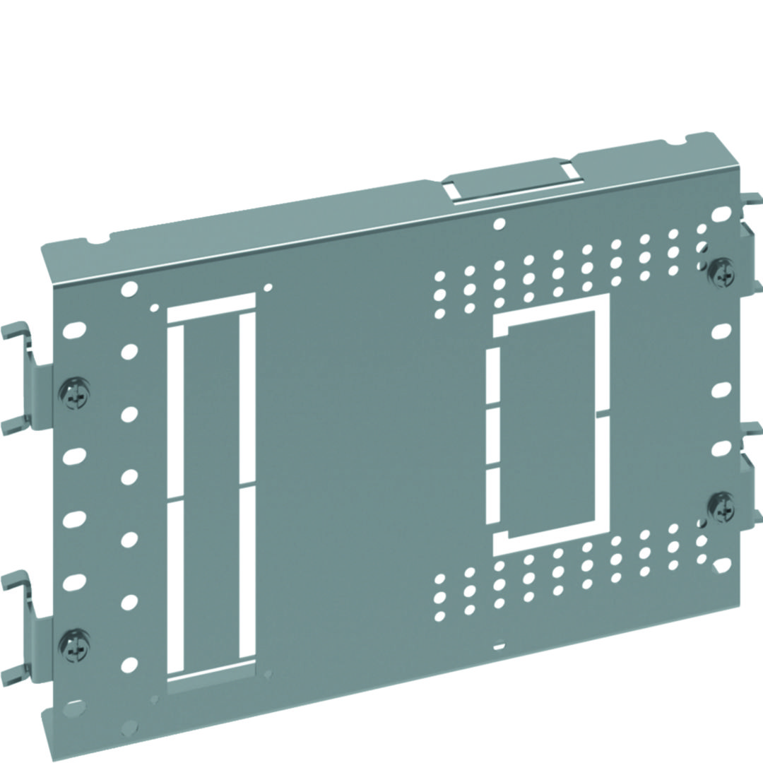 Elválasztólemez oldalsó teli 2b forma 190mm x 40mm acél galvanizált  csatlakozónyílásokkal QuadroEvo Hager