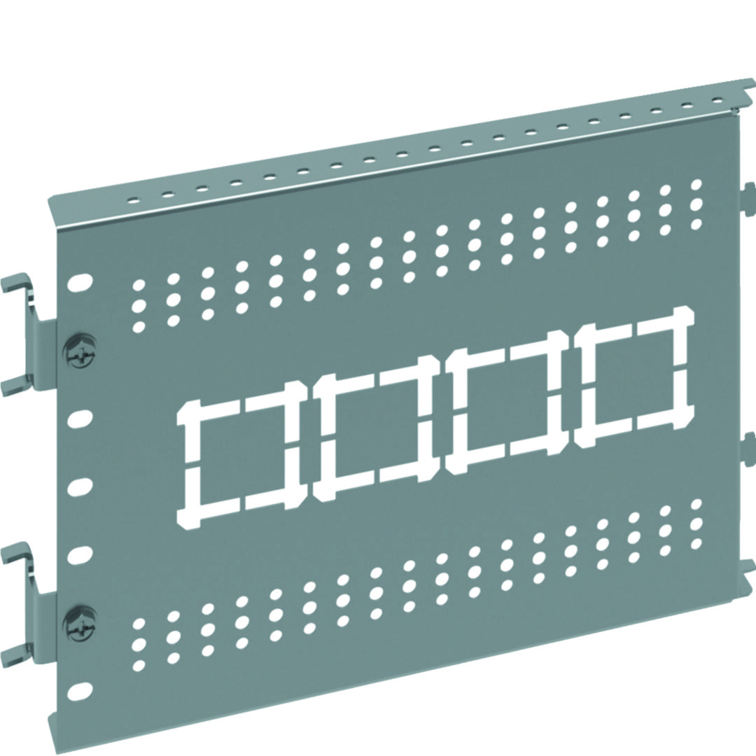 Elválasztólemez hátsó oldalsó 2b forma 194mm x 30mm acél galvanizált  csatlakozónyílásokkal QuadroEvo Hager