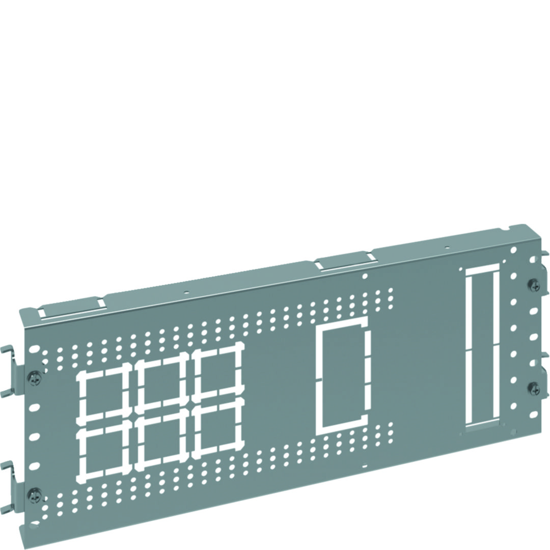 Elválasztólemez oldalsó teli 2b forma 190mm x 40mm acél galvanizált  csatlakozónyílásokkal QuadroEvo Hager