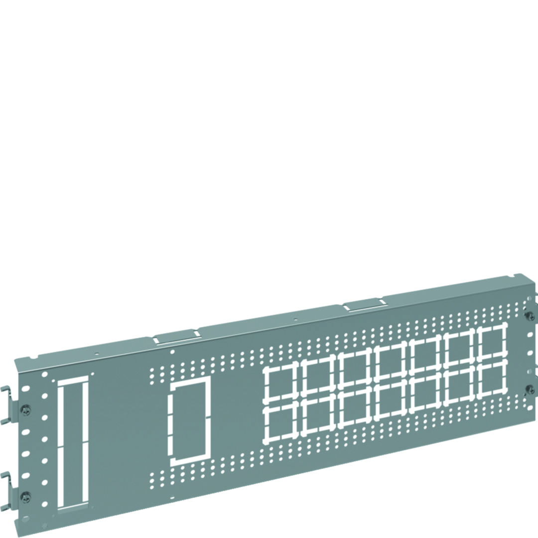 Elválasztólemez oldalsó teli 2b forma 190mm x 40mm acél galvanizált  csatlakozónyílásokkal QuadroEvo Hager