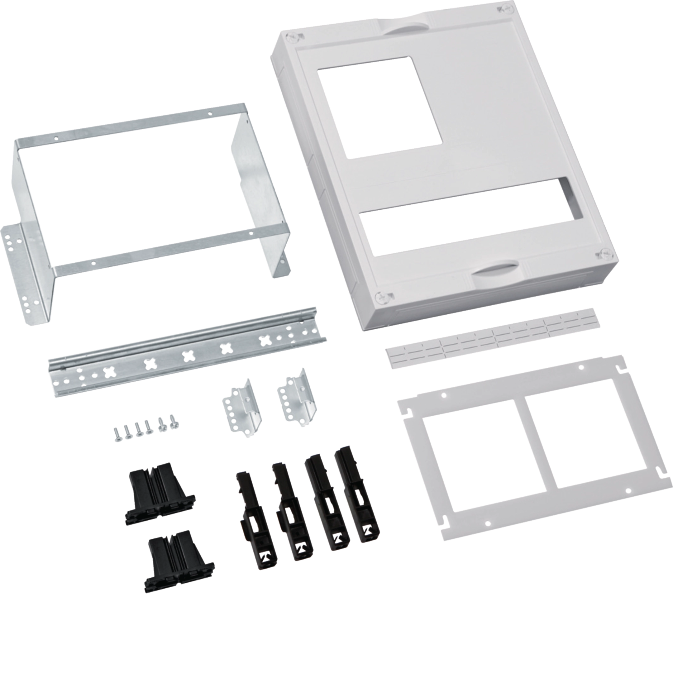 Bausatz, universN, 300x250mm, für 2 Meßgeräte 96x96mm, mit zusätzl. Hutschiene