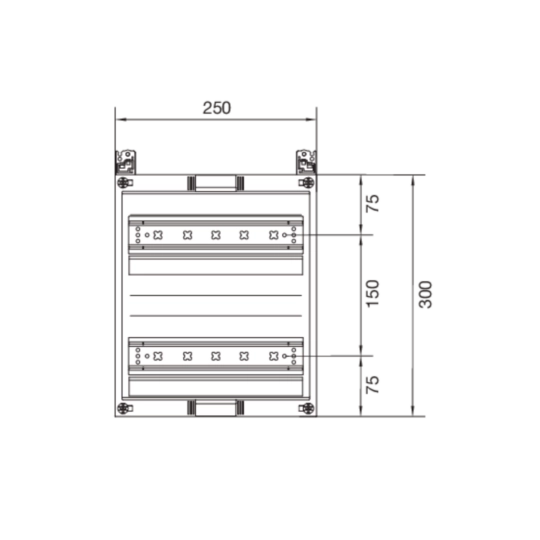UC21MG - Bausatz, universN, 300x250mm, für Reiheneinbaugeräte waagerecht, 2x12 PLE