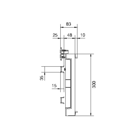 UC21MG - Bausatz, universN, 300x250mm, für Reiheneinbaugeräte waagerecht, 2x12 PLE