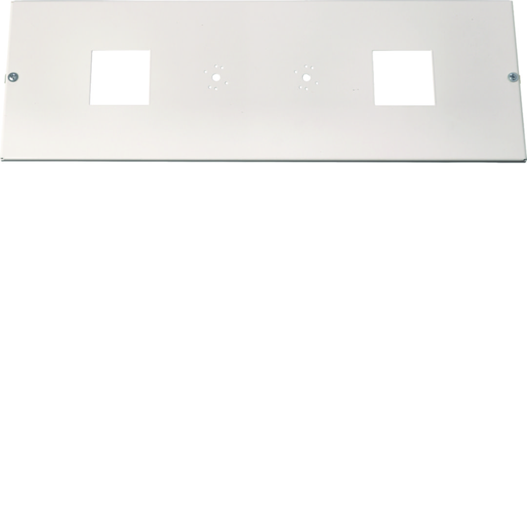 Műszer beépítőkészlet 2x92x92mm 600mm x 200mm lakkozott acél Quadro Hager