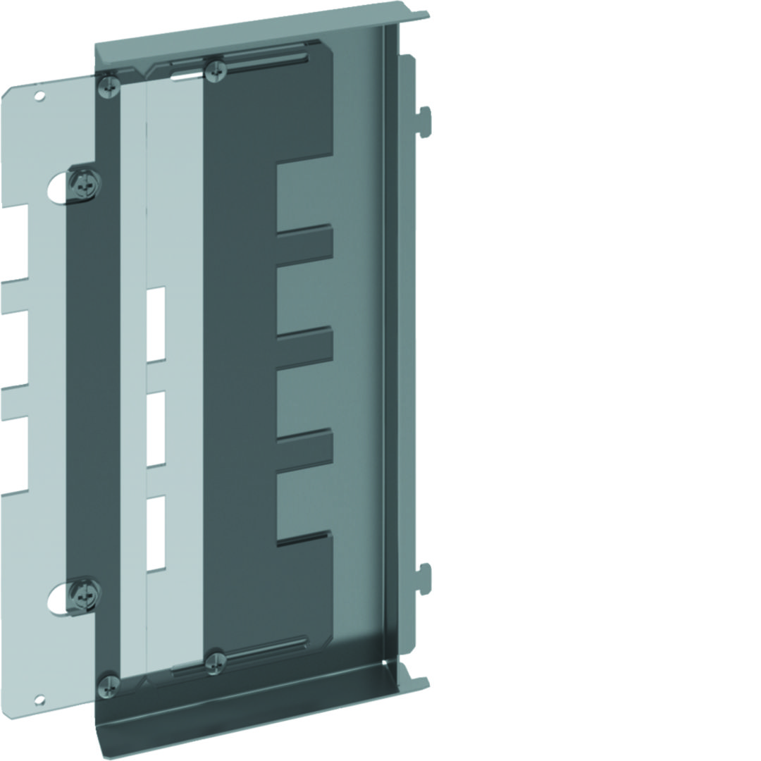 Elválasztólemez első oldalsó 2b forma 294mm x 28mm acél galvanizált  csatlakozónyílásokkal QuadroEvo Hager