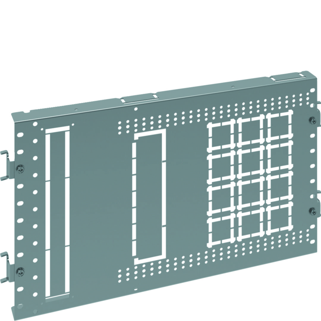 Elválasztólemez oldalsó teli 2b forma 290mm x 40mm acél galvanizált  csatlakozónyílásokkal QuadroEvo Hager
