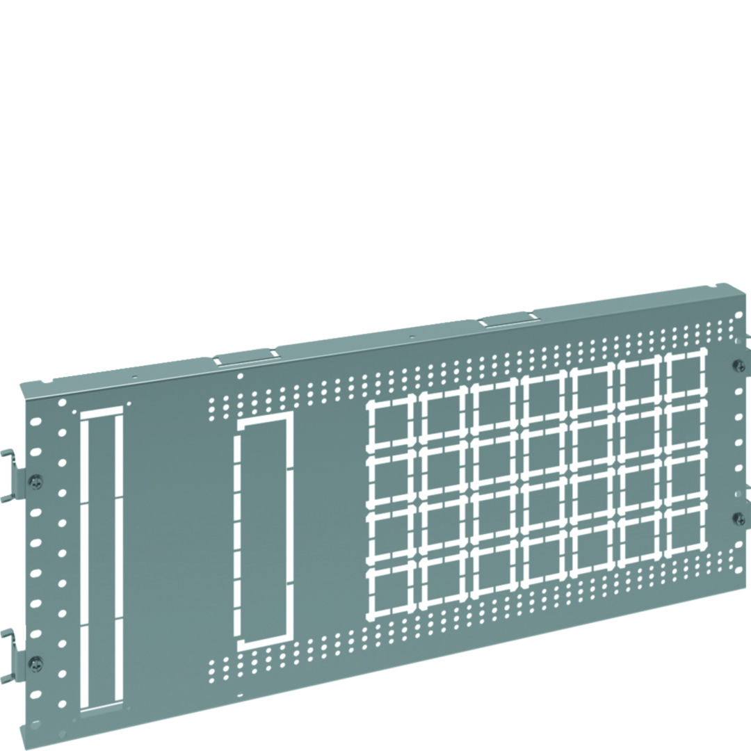Elválasztólemez oldalsó teli 2b forma 290mm x 40mm acél galvanizált  csatlakozónyílásokkal QuadroEvo Hager